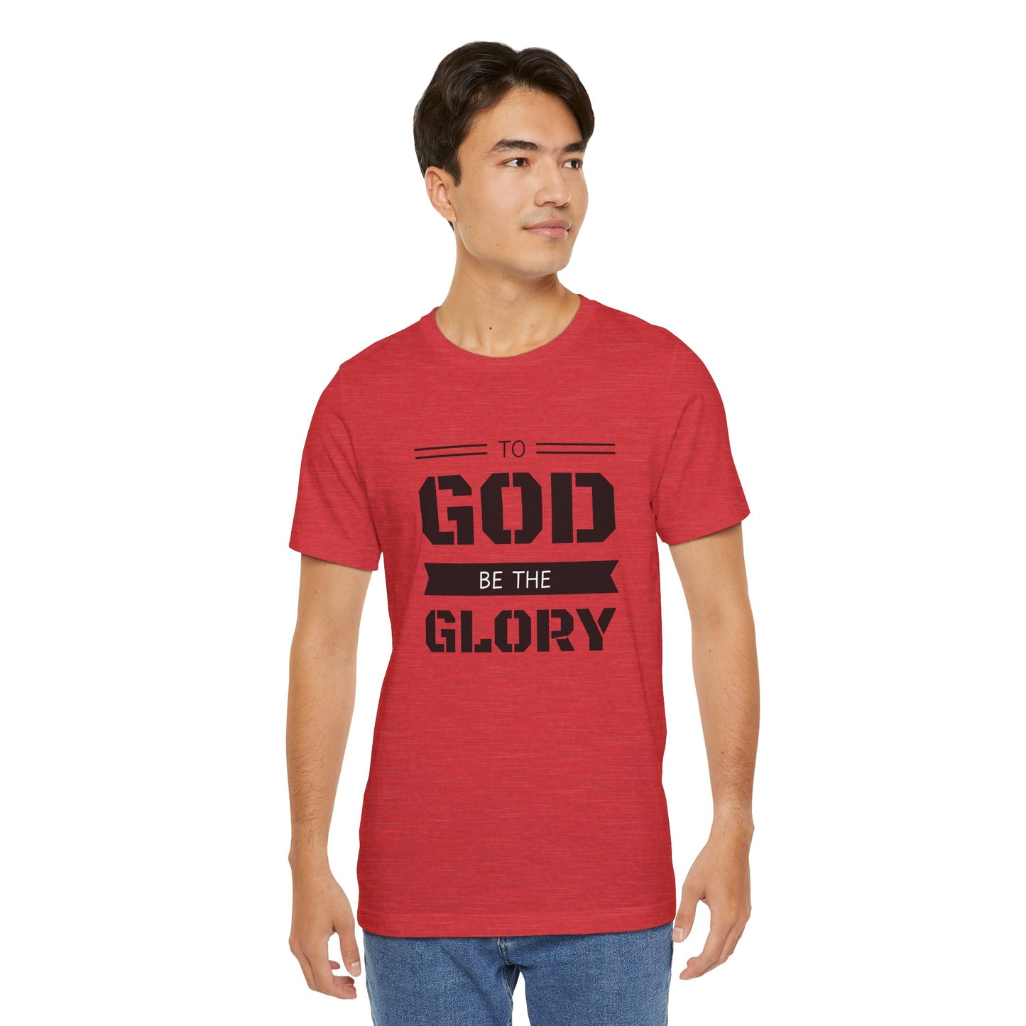 To God Be the Glory Christian Typography T-Shirt | Bella + Canvas Faith Tee