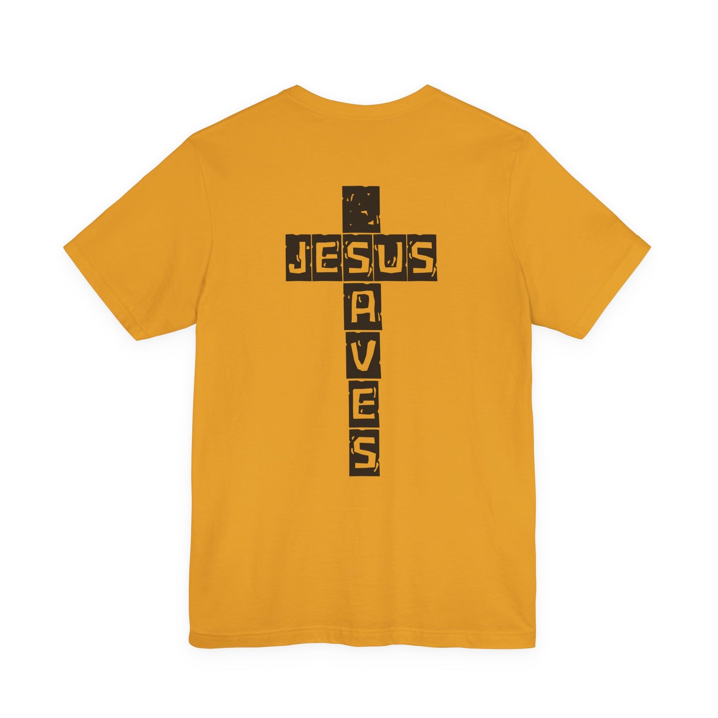 Jesus Saves Cross Christian T-Shirt – Faith Typography Design