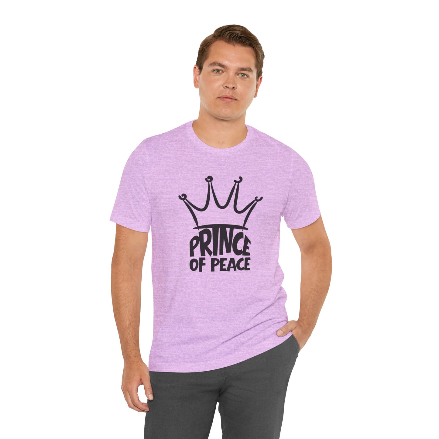 Prince of Peace Christian T-Shirt – Crown Graphic Faith Design | Bella + Canvas