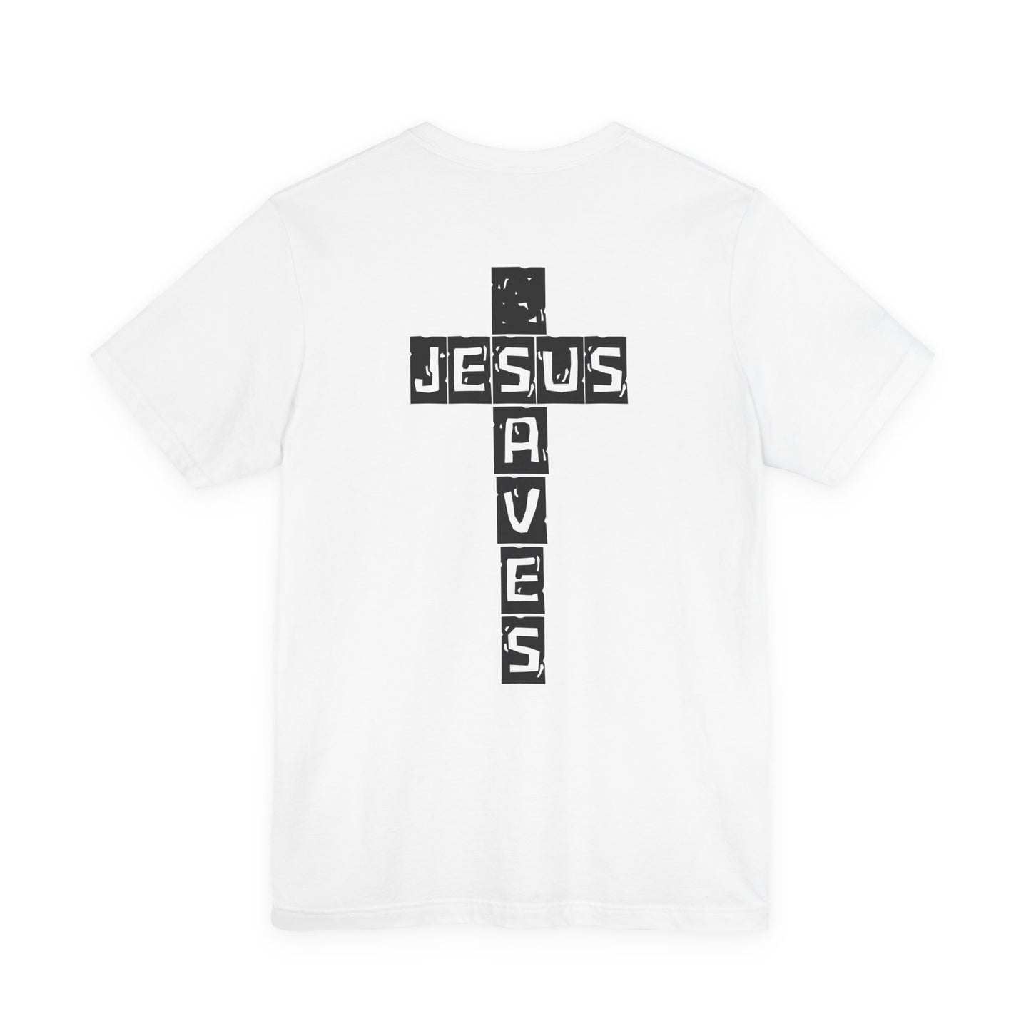 Jesus Saves Cross Christian T-Shirt – Faith Typography Design