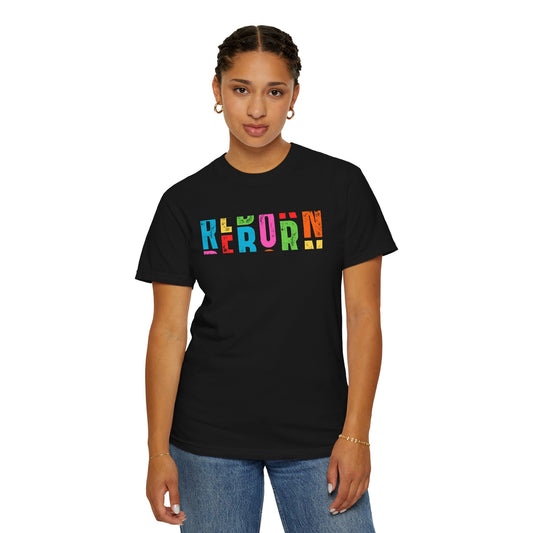 Reborn in Christ Christian T-Shirt – Faith-Inspired Typography Graphic Tee