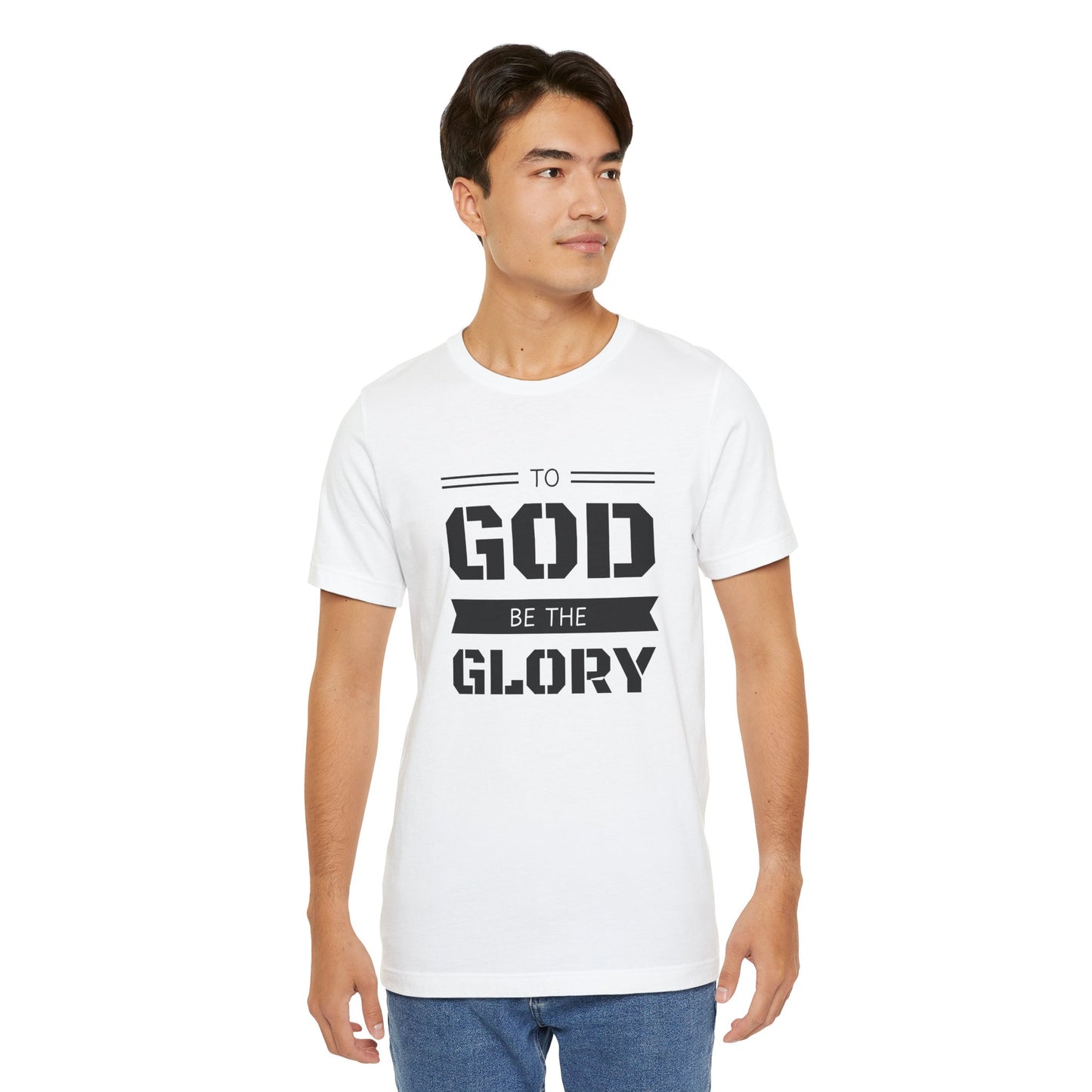 To God Be the Glory Christian Typography T-Shirt | Bella + Canvas Faith Tee
