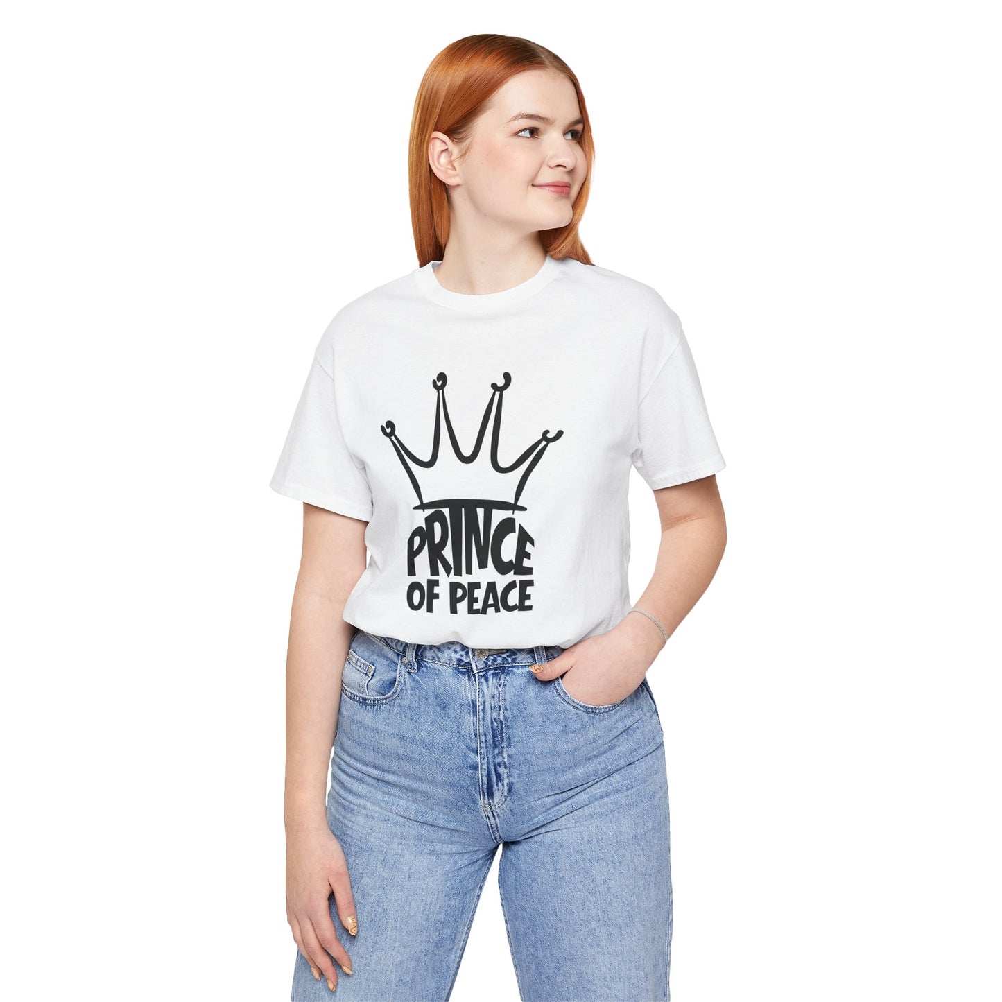 Prince of Peace Christian T-Shirt – Crown Graphic Faith Design | Bella + Canvas