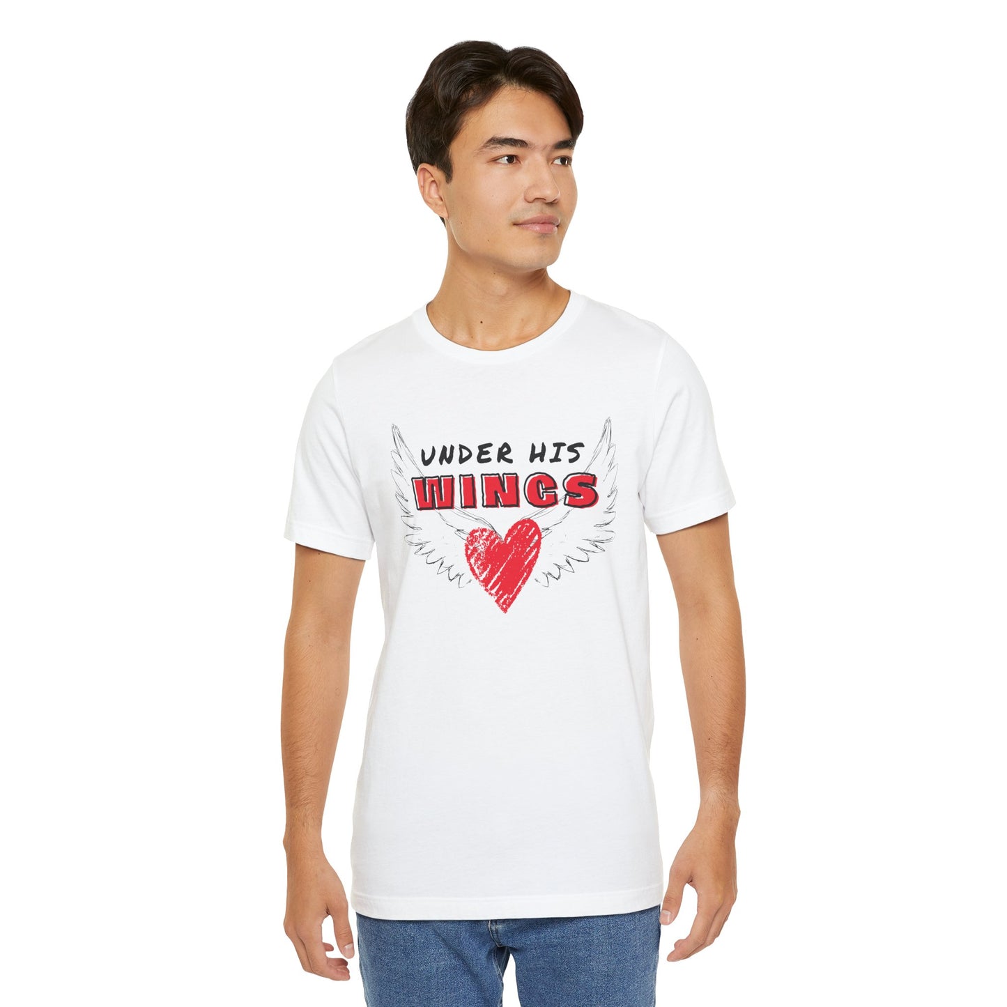 Under His Wings Christian T-Shirt – Faith-Inspired Scripture Tee