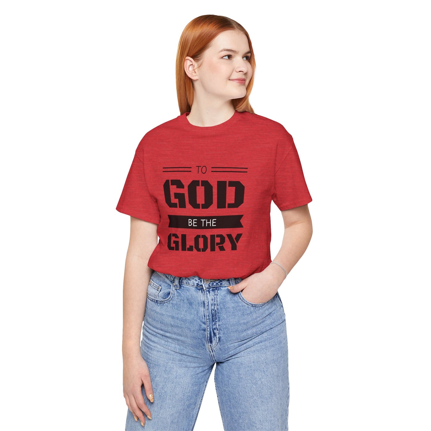 To God Be the Glory Christian Typography T-Shirt | Bella + Canvas Faith Tee