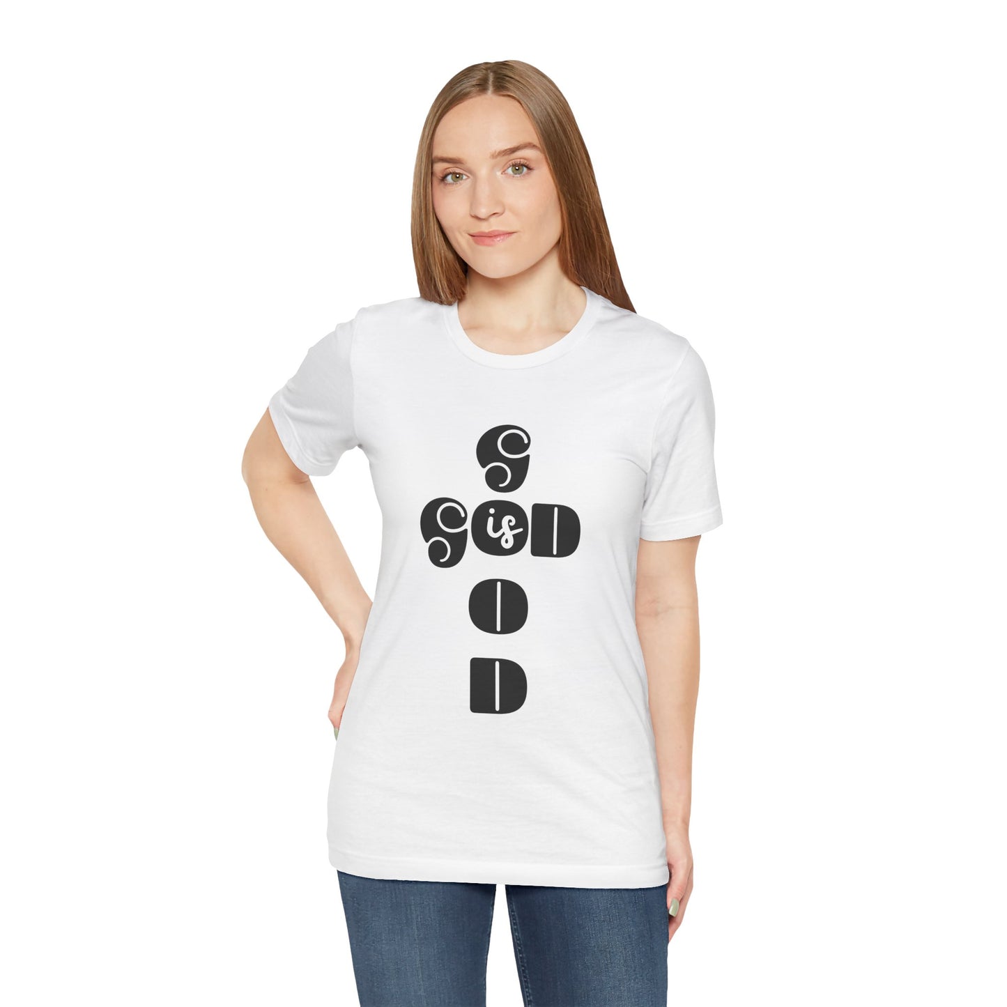 God Is Good Christian Typography T-Shirt – Faith-Inspired Bella + Canvas Tee