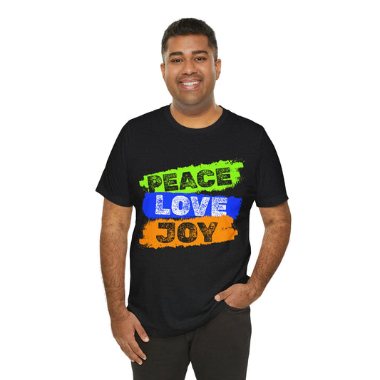 Peace Love Joy Christian T-Shirt – Faith-Based Inspirational Tee