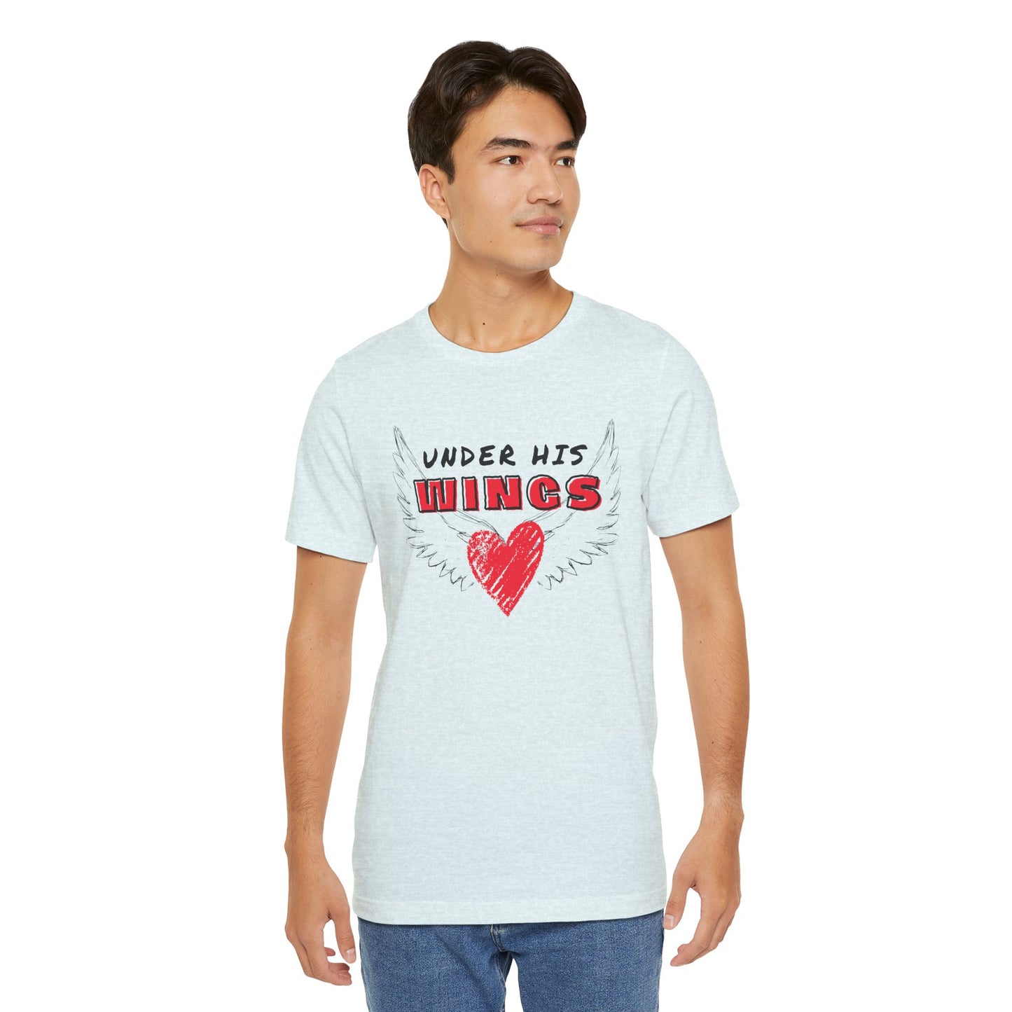 Under His Wings Christian T-Shirt – Faith-Inspired Scripture Tee