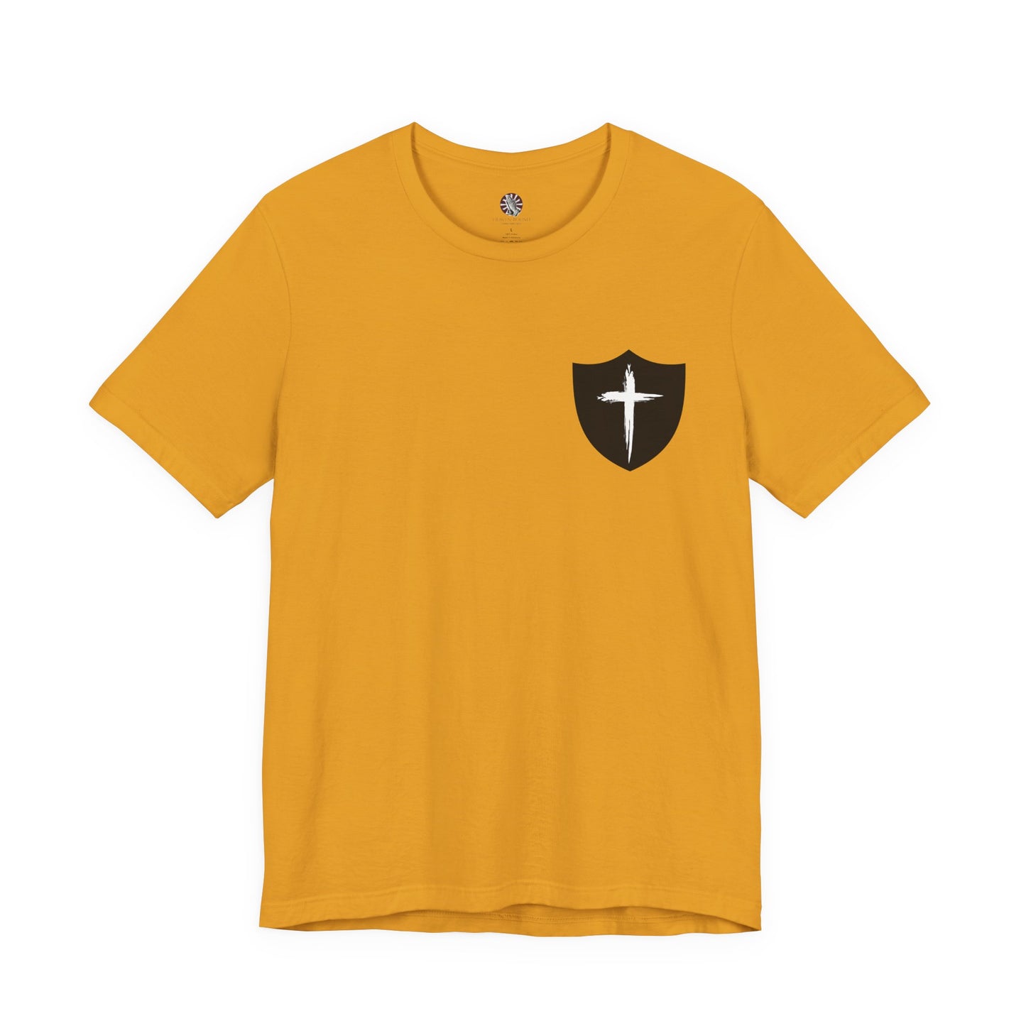 Cross in Shield Christian T-Shirt — Faith Graphic Tee