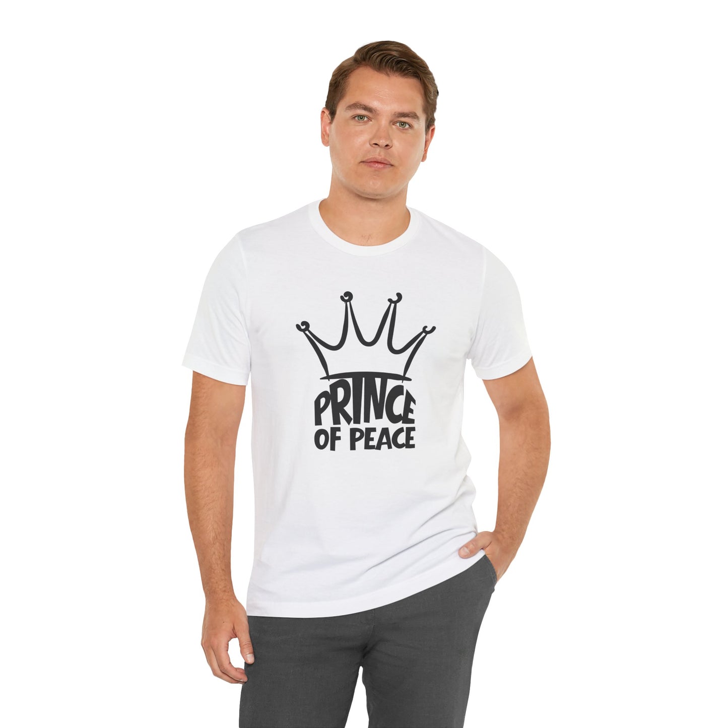 Prince of Peace Christian T-Shirt – Crown Graphic Faith Design | Bella + Canvas