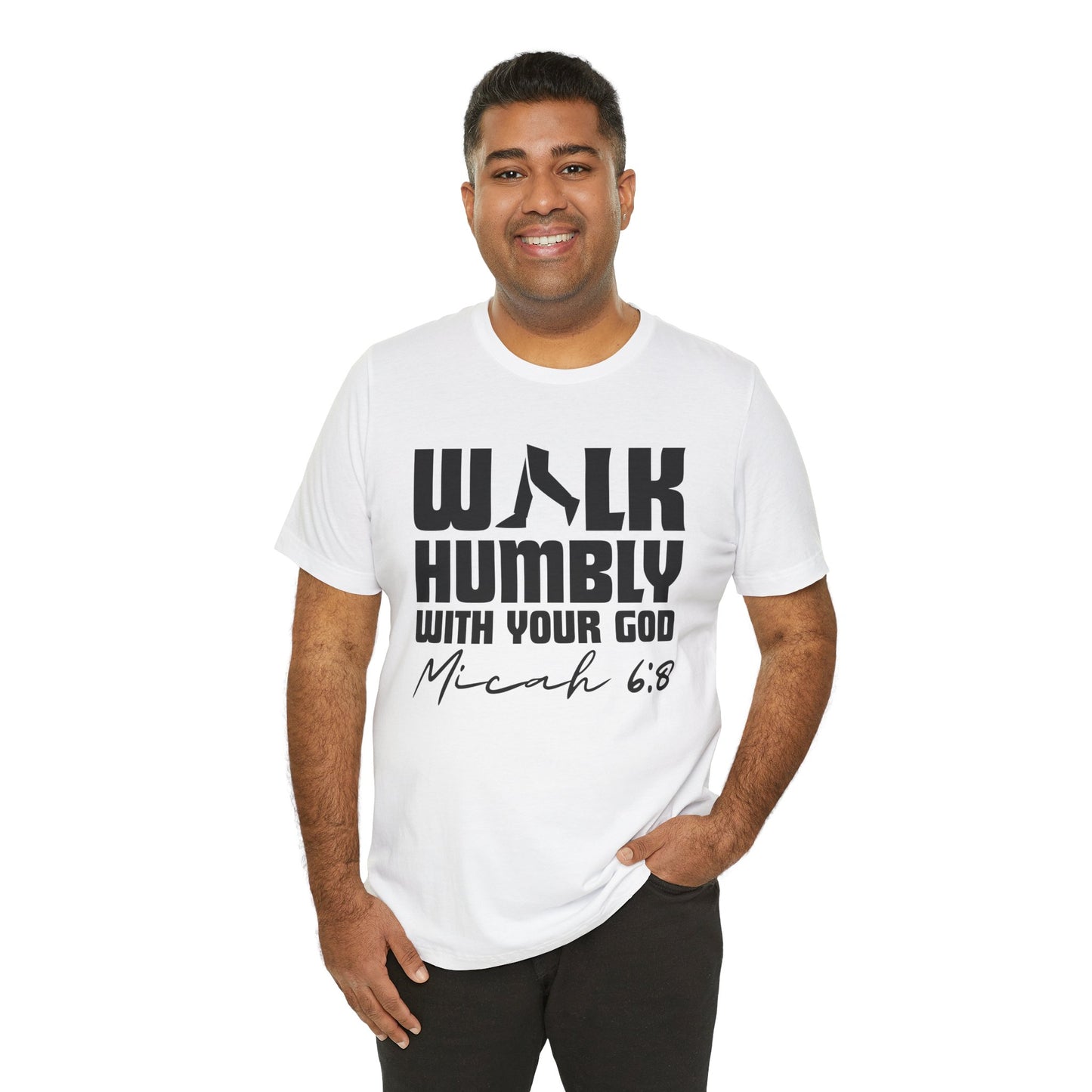Walk Humbly With Your God Christian T-Shirt – Micah 6:8 | Bella + Canvas Faith Tee