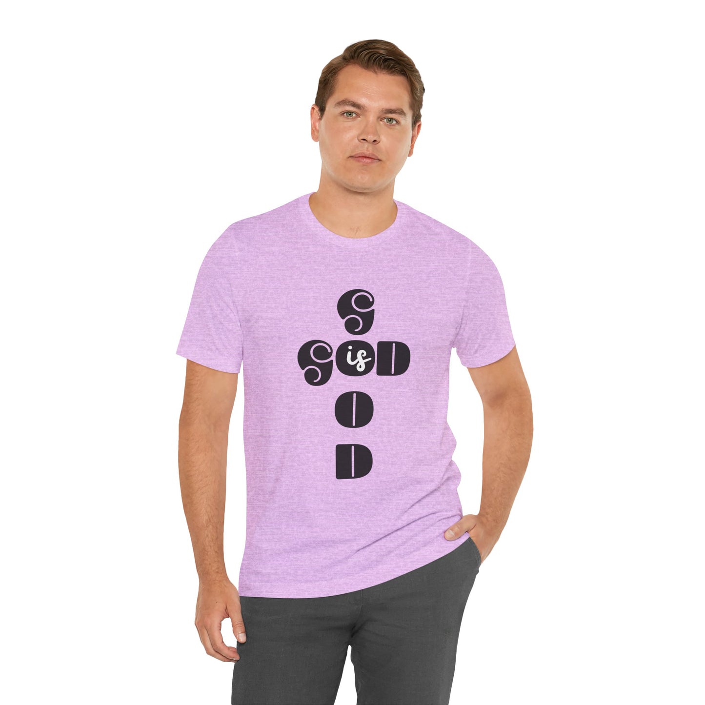 God Is Good Christian Typography T-Shirt – Faith-Inspired Bella + Canvas Tee