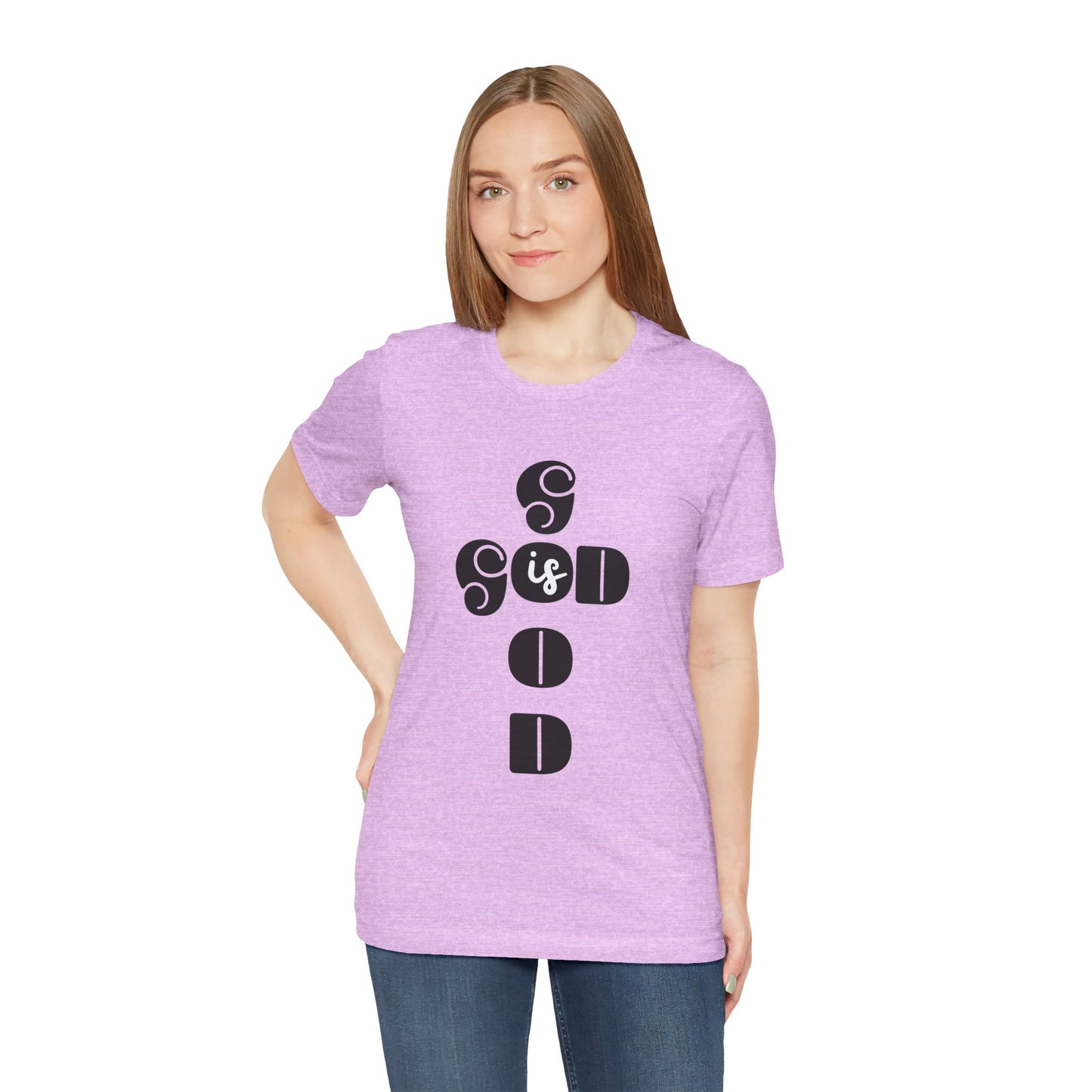 God Is Good Christian Typography T-Shirt – Faith-Inspired Bella + Canvas Tee