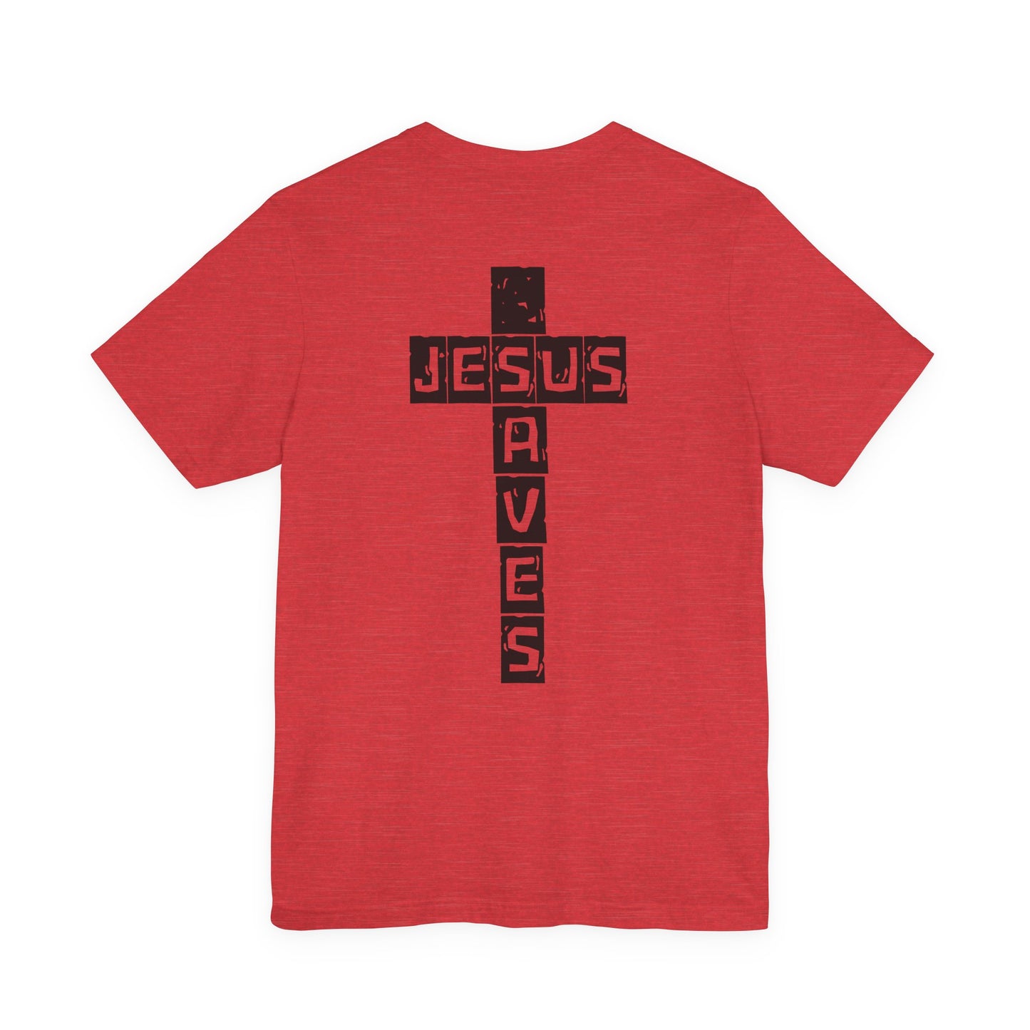 Jesus Saves Cross Christian T-Shirt – Faith Typography Design
